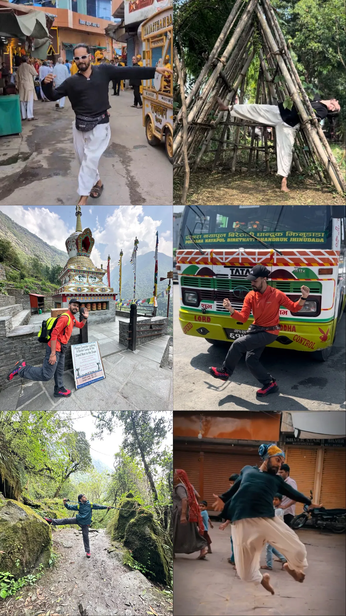 Movement improvisation during the 30-day travel challenge