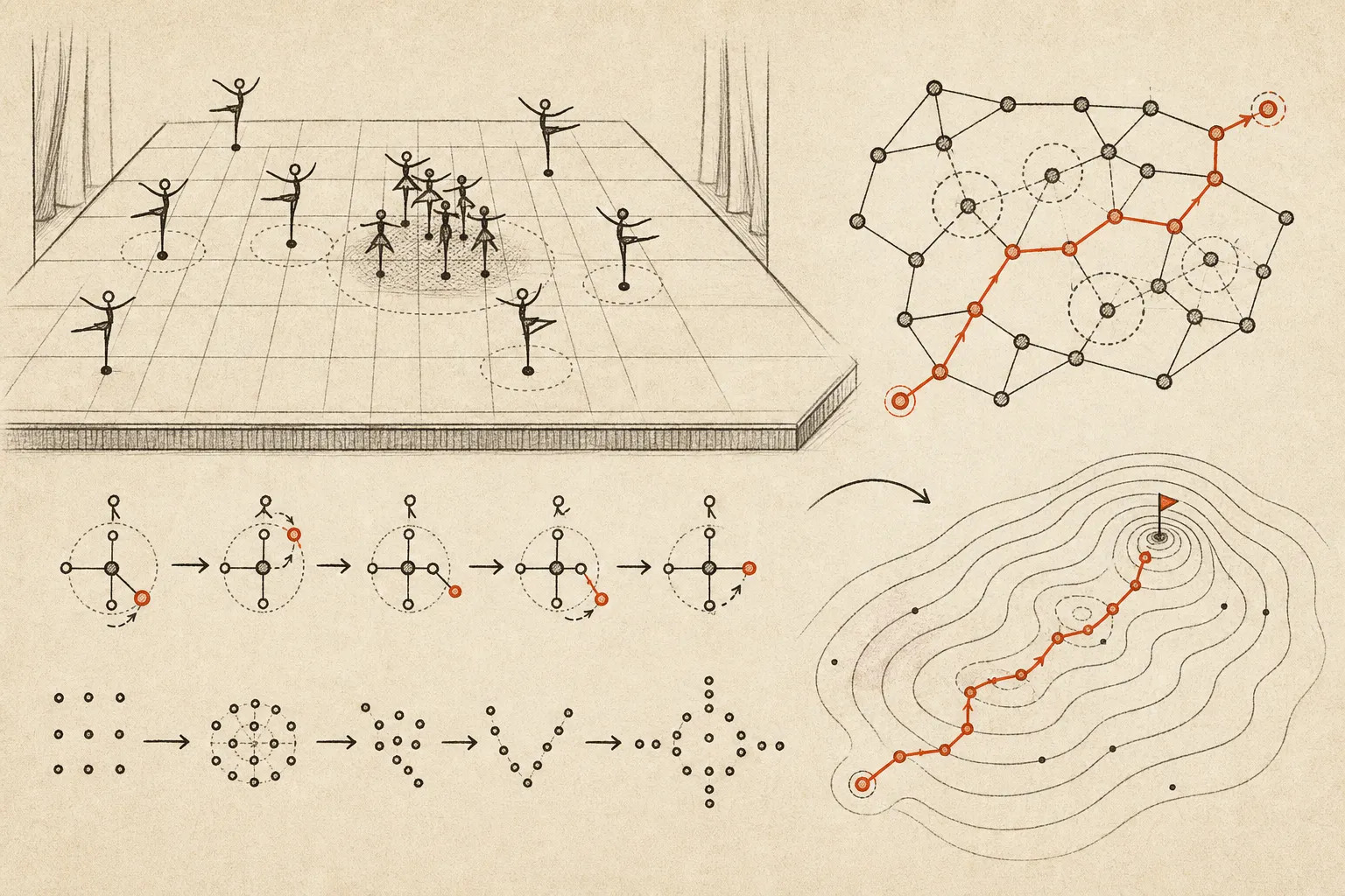Dancing with heuristic algorithms